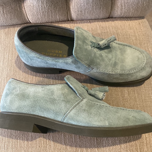 Hush Puppies EUC Suede Lt. Green Women’s Loafers - SZ 9 Perfect for Fall! - Picture 11 of 15